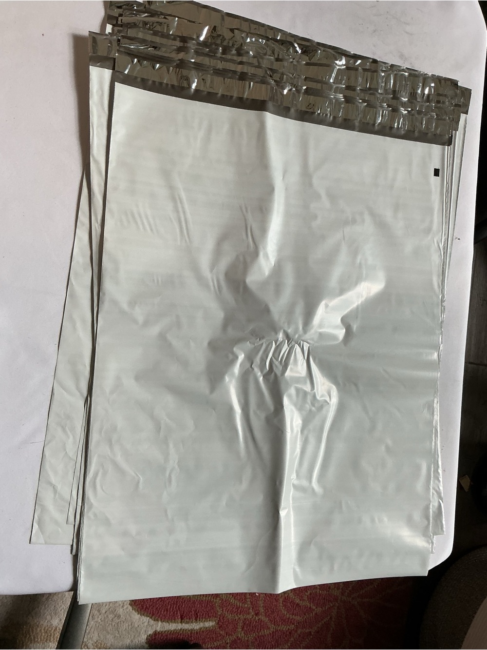 White Self-Seal Poly Mailers – 50 pcs. Durable Shipping mailers. 19”x 24”.
